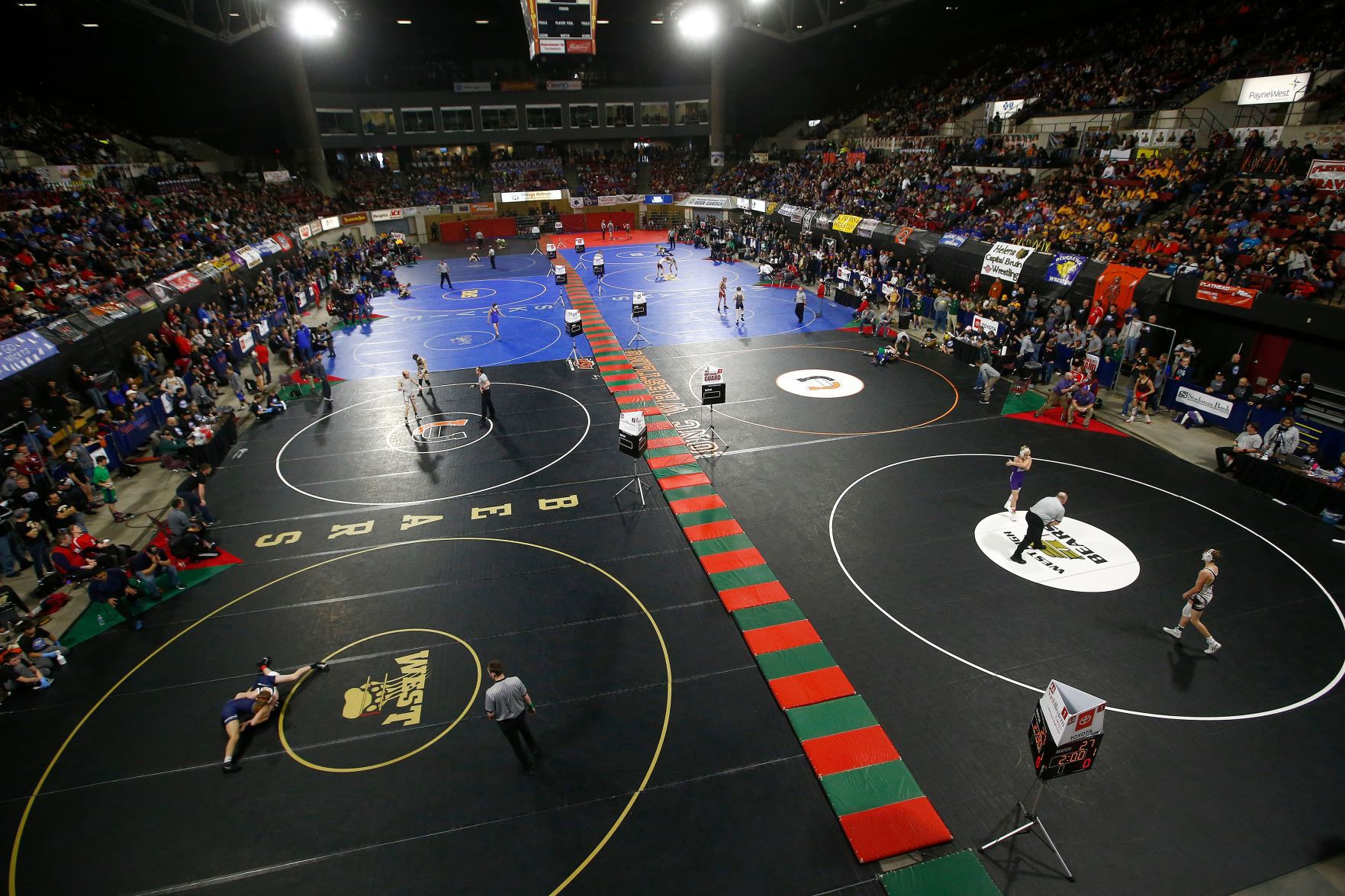 First round of state wrestling